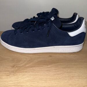 adidas Stan Smith Suede Sneakers in Navy and White